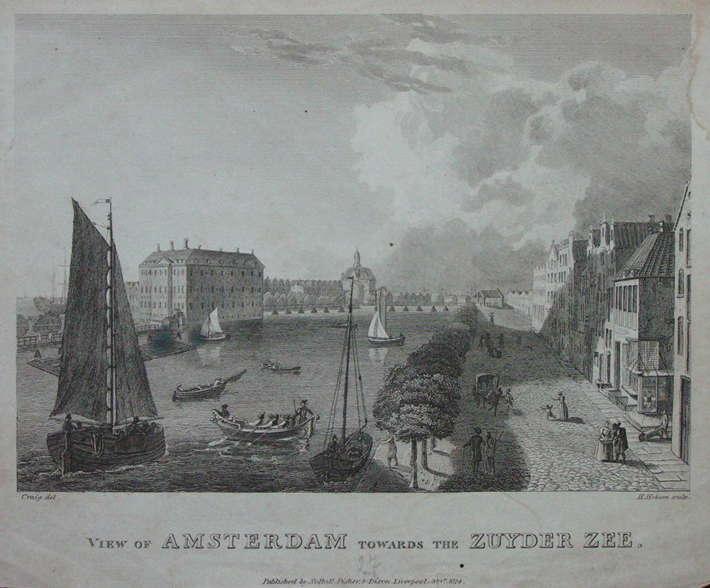 Print - View of Amsterdam toward the Zuyder Dee - Hobson